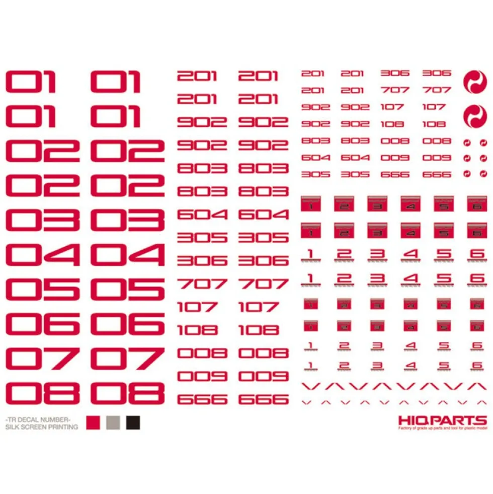 TR Decal Number - White