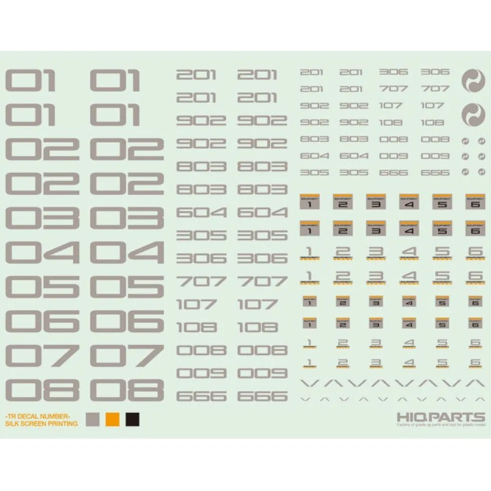 TR Decal Number - White