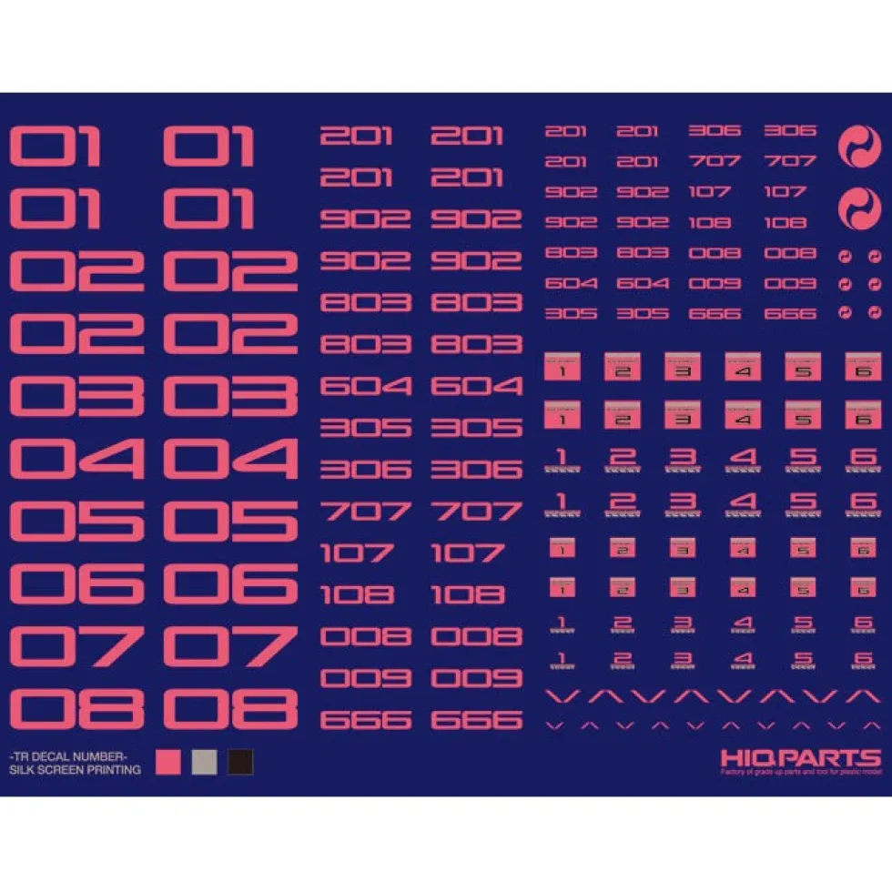 TR Decal Number - White