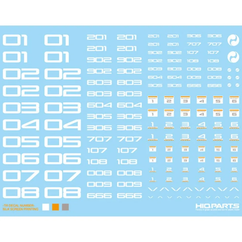 TR Decal Number - White