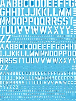 Universal Alphabet - Water Decal White