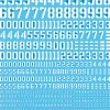 Universal Numbers - Water Decal White