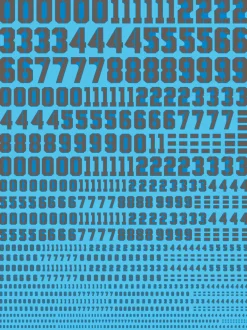 Universal Numbers - Water Decal White