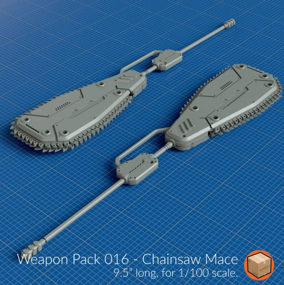 + Weapon Pack 016 Chainsaw Mace