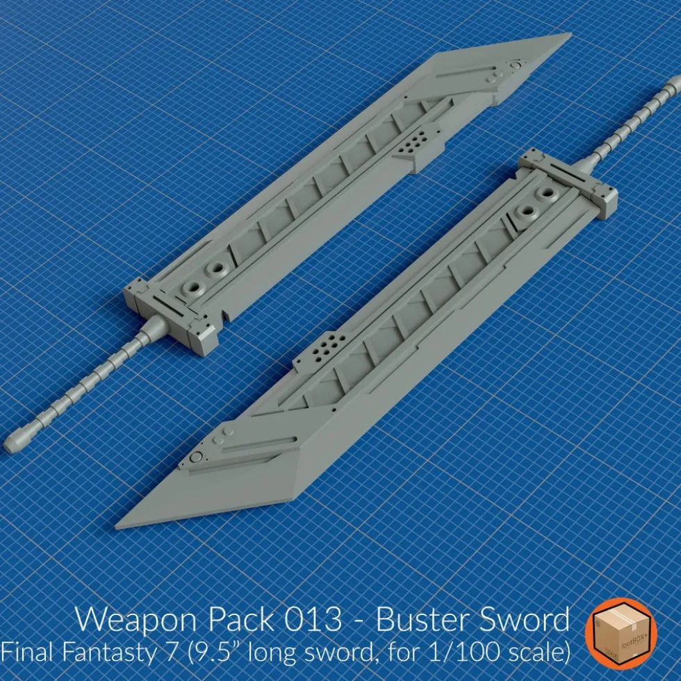 + Weapon Pack 013 Cloud's Buster Sword