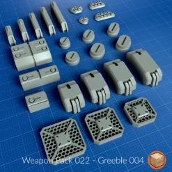 + Weapon Pack 022 Greeble 004